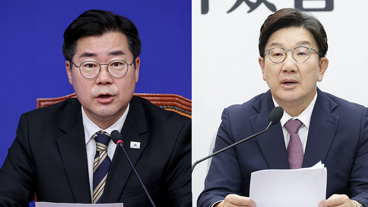 박찬대·권성동, 나란히 원내대표 퇴임 기자회견