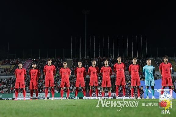 지난 9월 창원에서 열린 AFC U-23 아시안컵 예선 당시 올림픽 대표팀.