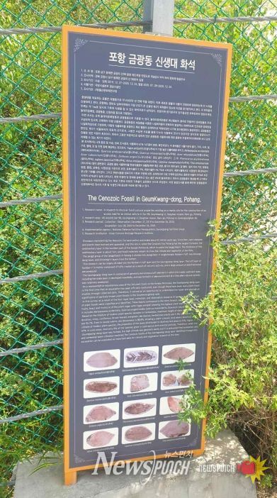 화석산지 안내판