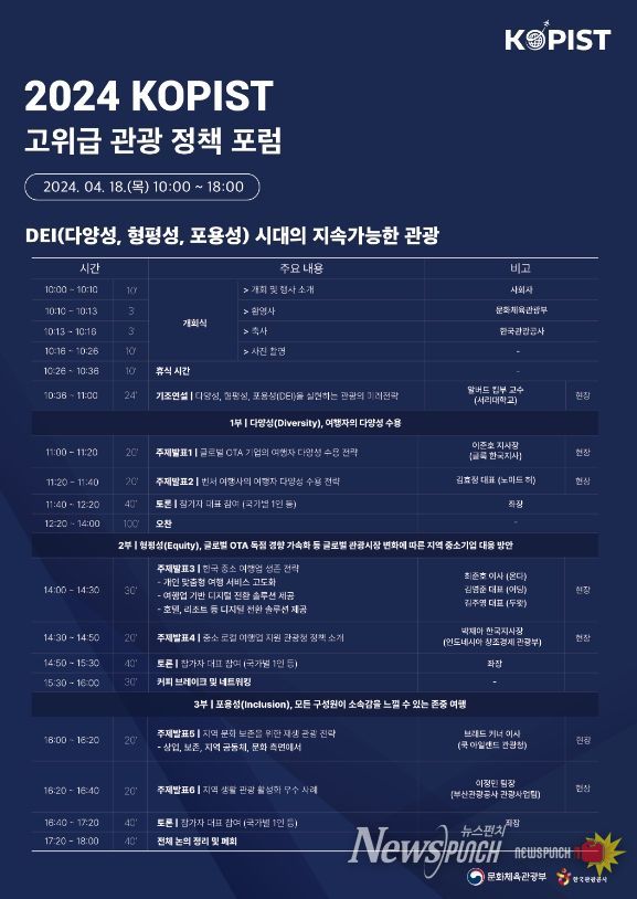 2024 코피스트(KOPIST) 고위급 포럼 프로그램