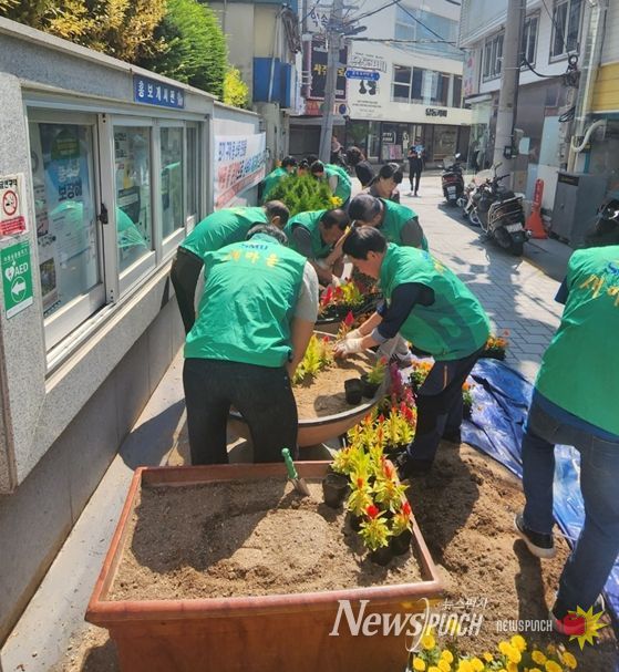 부산 중구 광복동, 여름맞이 초화 식재