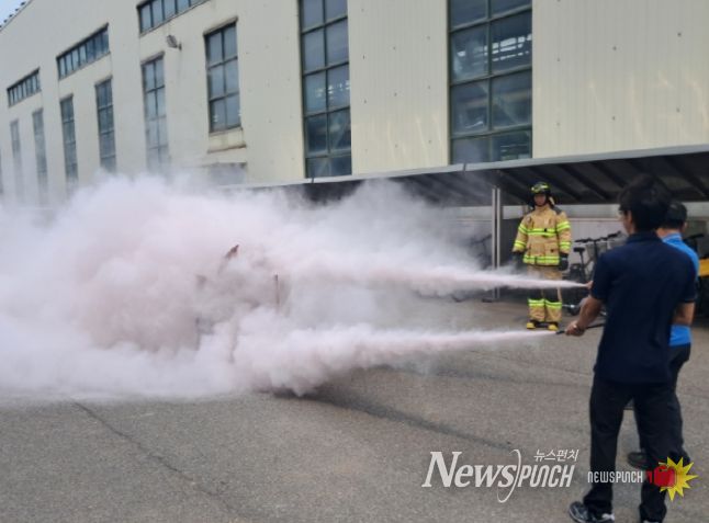 계양소방서, 인천교통공사귤현차량사업소에서 소방훈련 실시
