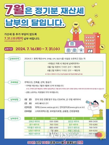 재산세 납부 관련 홍보사진