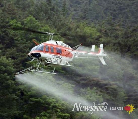 함양군, 2024년 밤나무 해충 항공방제 시행