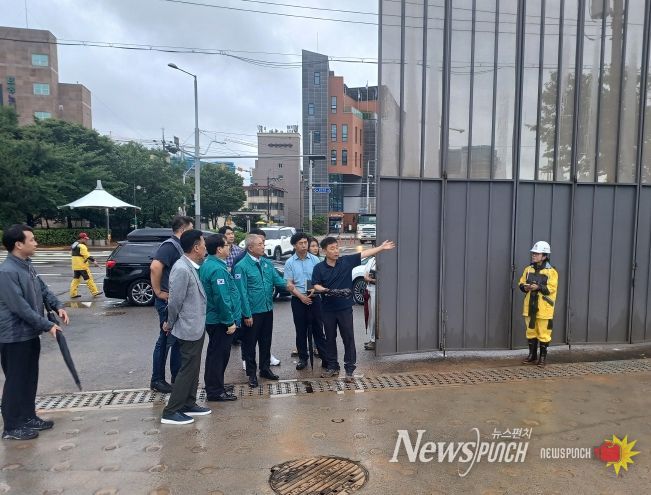 윤환 계양구청장, 집중호우 취약지 현장 점검
