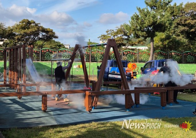 신학기 준비(어린이놀이시설 소독)