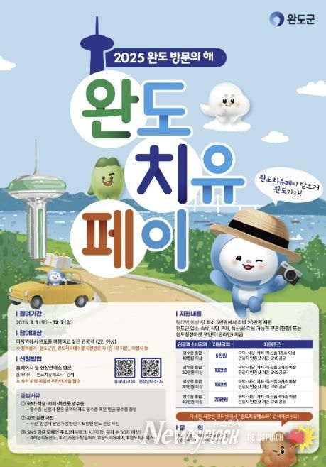 완도치유페이 만족도 ‘매우 높음’ 관광 활성화 톡톡