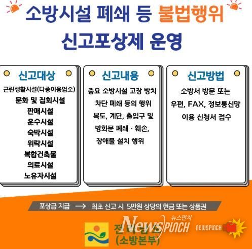 나주소방서, 소방시설 불법행위 신고포상제 운영