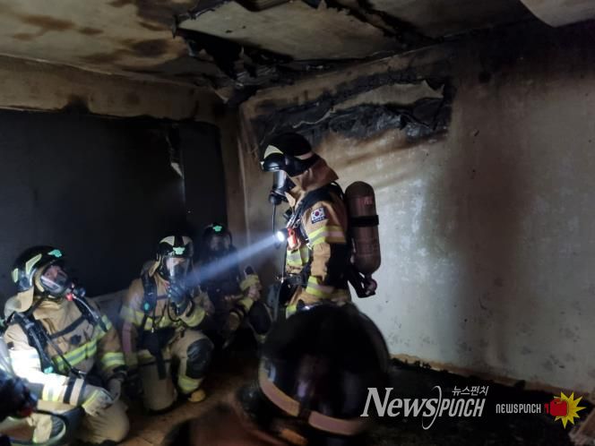 광주광역시소방, 신규소방관 대상 실물화재 진압훈련