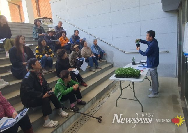 주민과 함께 가꾼 국화 전시