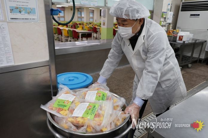 김종훈 동구청장 친환경 급식 체험