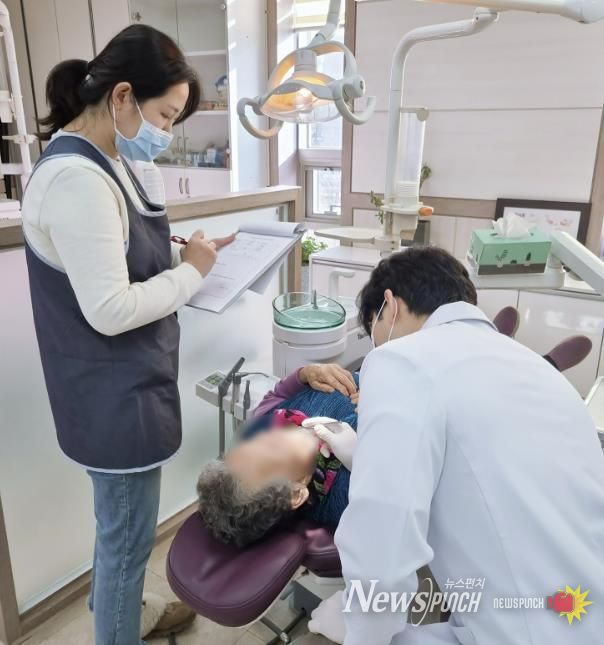 지난 2월 서산시보건소에서 진행된 구강 및 건강 상태 검진