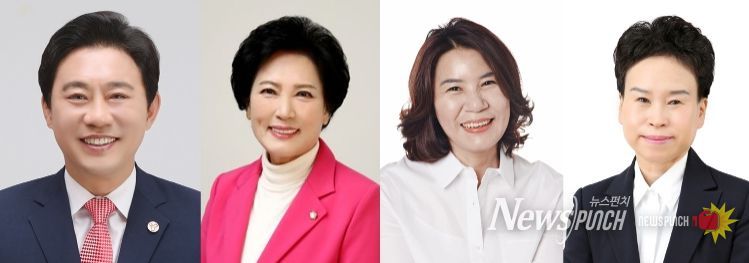 사진 왼쪽부터 조례안을 발의한 한갑수 이진분 김유숙 이지화 의원