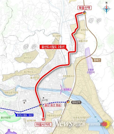 도시철도 2호선 노선도
