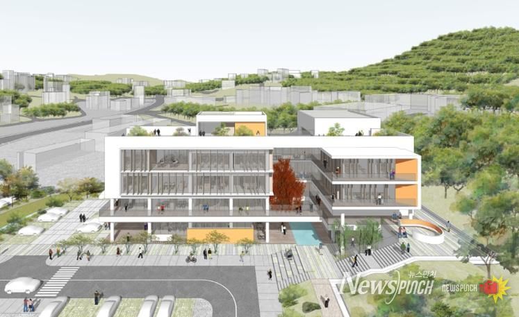 울주군, 근로자복지회관 건축 설계공모 당선작 선정-조감도