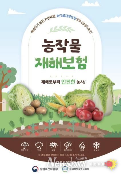 농작물 재해보험 안내 포스터