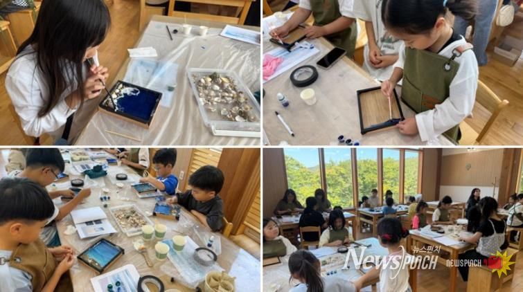 거제목재문화체험장, 가을맞이 특별체험 ‘바다 레진 파도 트레이 만들기’성료
