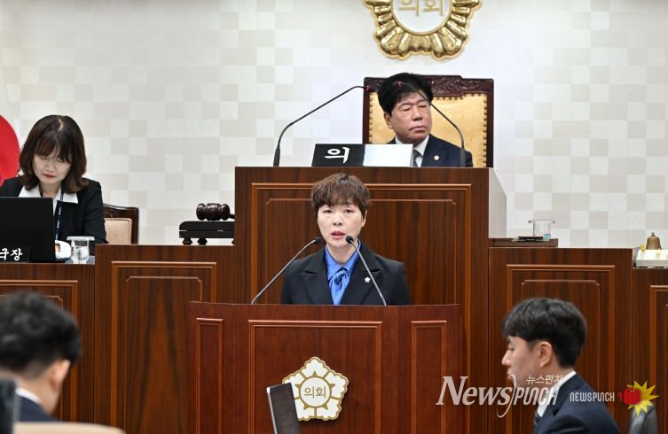 제290회 정례회 제1차 본회의에서 김미희 의원 5분 자유발언 모습