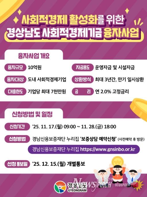 '사회적경제기금 융자사업' 카드뉴스