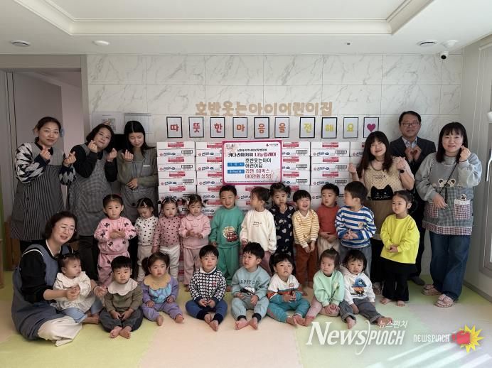 오산시 남촌동, 호반웃는아이어린이집 나눔바자회 수익금으로 라면 60박스 기부받아 취약계층 지원