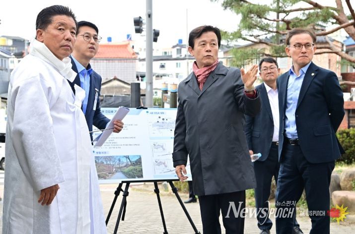 진주시, 진주성 서문 진입로 개선공사