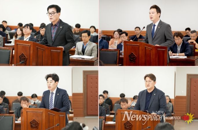 (윗줄부터 시계방향으로) 이상기 의원, 이진환 의원, 김지훈(민)의원, 김상수 의원