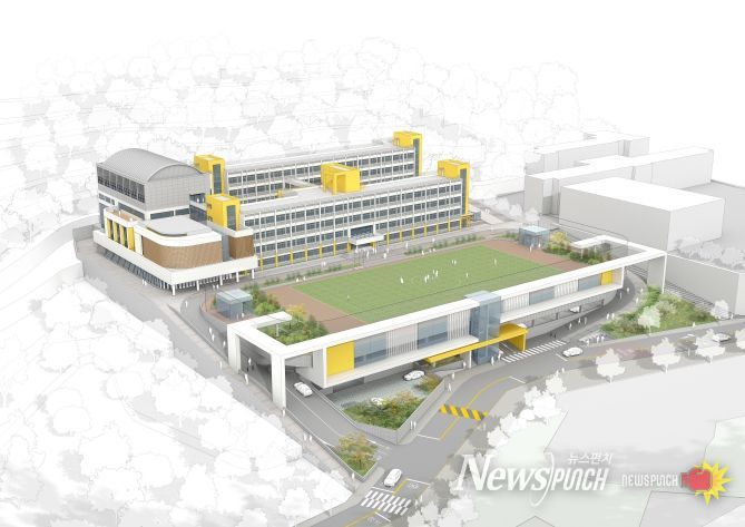 경북교육청, 도송중학교 학교복합시설 설계 공모 당선작 선정