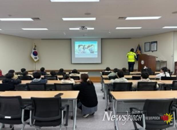 진도경찰, 진도어린이집 교통안전 견학 실시