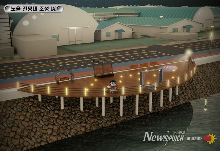 사천일반산단에 붉은 노을이 머문다