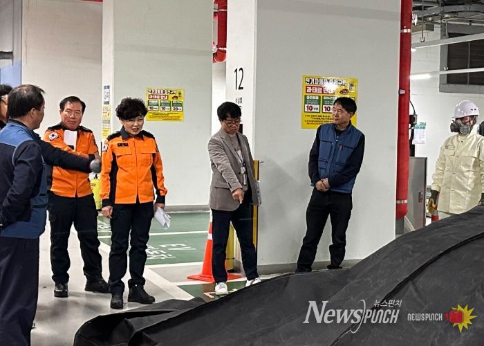 이오숙 전북특별자치도소방본부장, 고층건축물 화재안전관리 현장점검