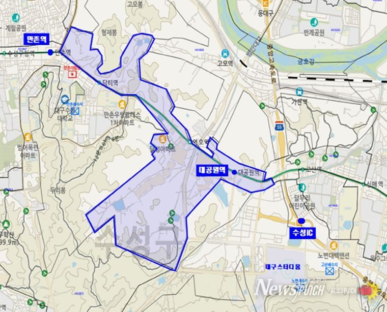 흐린 물 출수 예상지역 위치도