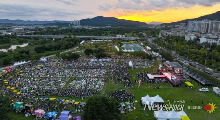 지난 9월 황룡친수공원에서 열린 제3회 광산뮤직ON페스티벌 행사장 전경