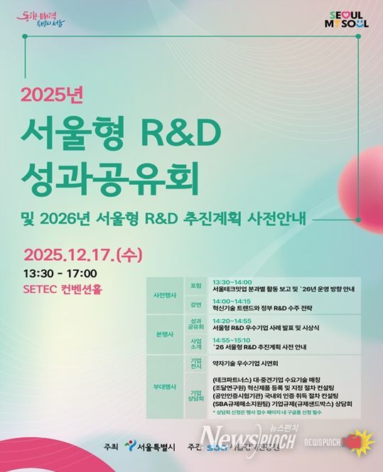 2025년 서울형 R&D 성과공유회 포스터