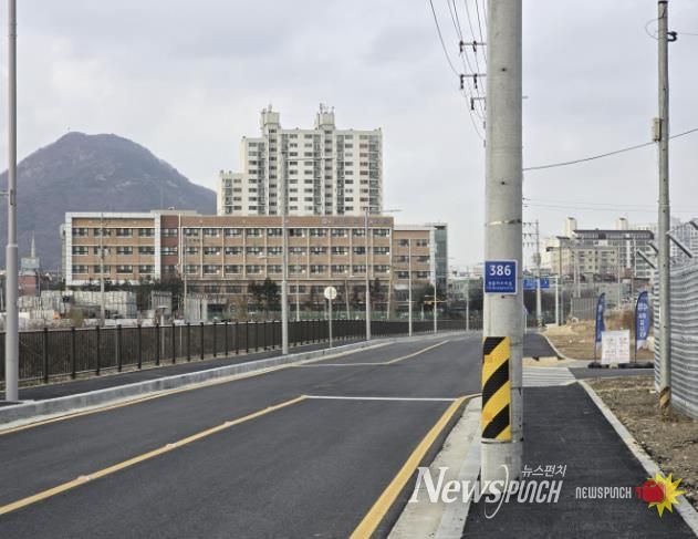 방산~신천 잇는 ‘방산로 4단계’ 준공(도로 및 보도 정비 4-2구간)