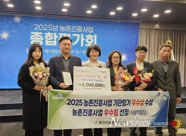 울진군농업기술센터, 농촌진흥사업 종합평가 우수기관·최우수팀 선정