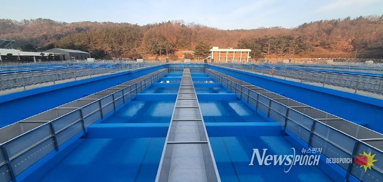 매곡정수장 침전지 개량 후