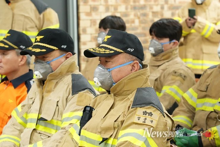 대구소방안전본부장, 실화재 종합훈련 현장 방문