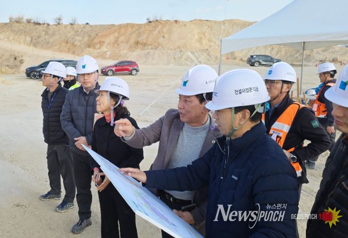 홍유준 문화복지환경위원장, 울산미포국가산업단지(미포지구) 개발사업 현장 방문