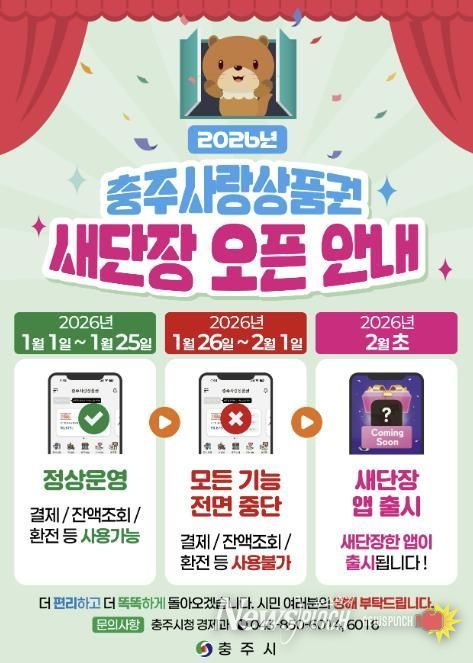 충주사랑상품권, 1월 말 일시 중단 후 2월 재개