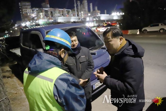 김종훈 구청장 새벽시간 노동자 현장 방문
