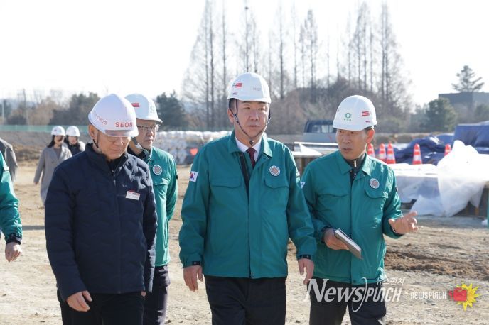 이범석 청주시장, 농수산물 도매시장 현대화사업 동절기 현장 점검