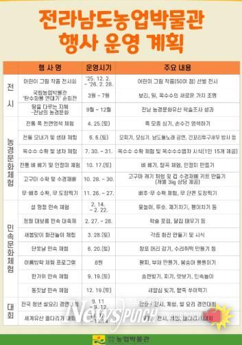 전남농업박물관 연간 운영계획