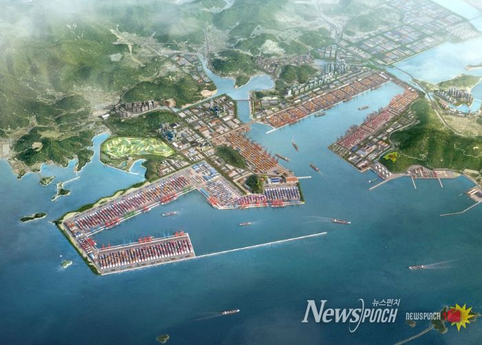 진해신항 조감도