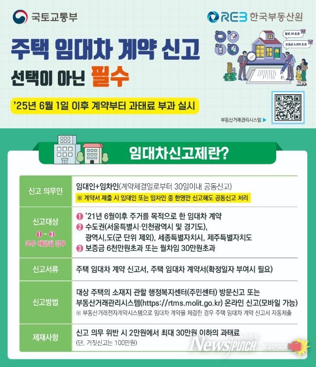 주택 임대차 계약 신고제’ 홍보 포스터