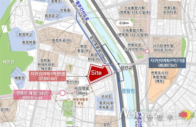 동부화물터미널 복합개발 위치도