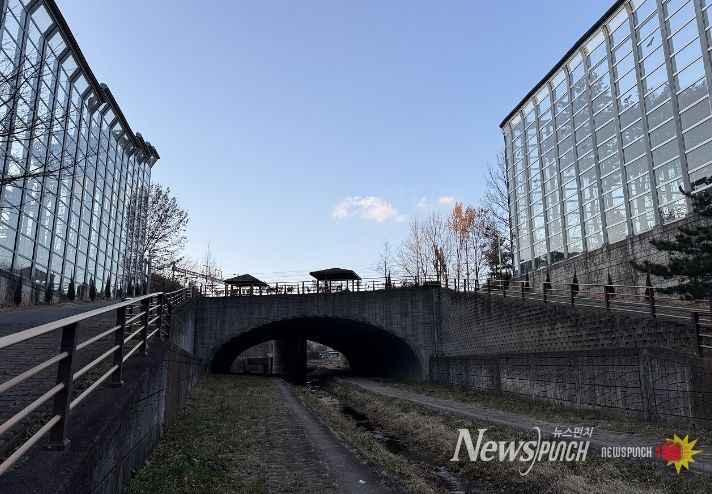 순천시 해룡면 신대천녹도1교 전경