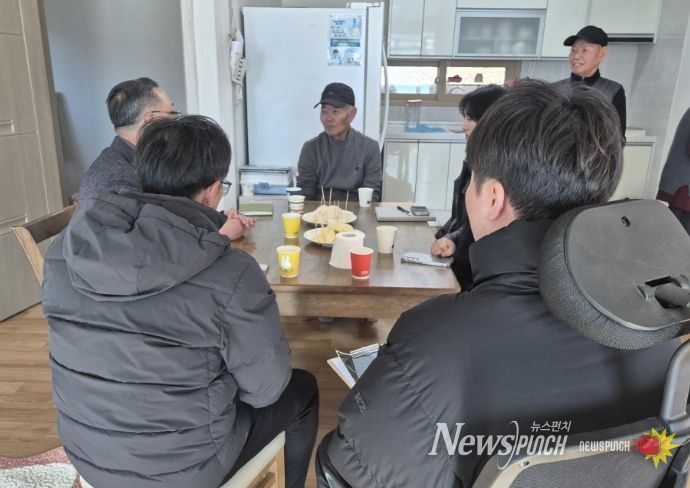 9일 북산면 대곡리 주민 면담