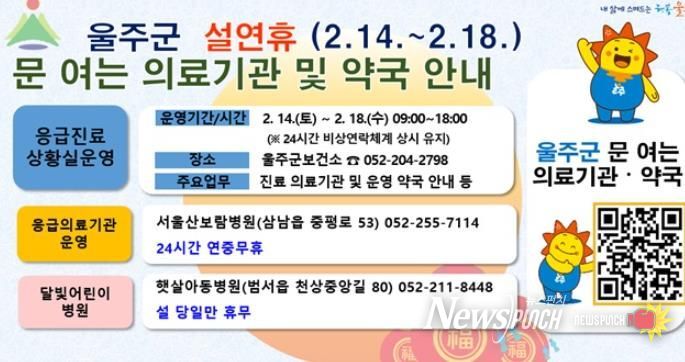 울주군, 설 연휴기간 응급의료체계 운영