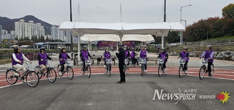 2025년 동대문구 자전거 교통안전 체험교육 모습