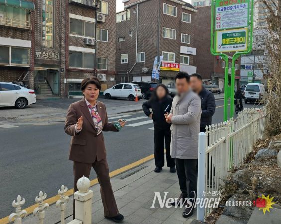 오현로 31길 일대 버스정류장 현장 점검